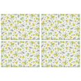 thumbnail image 1 of Yellow Fruit Placemats Set Of 4, Flax Machine Washable Durable Linen Table Mats, Heat Resistant Wrinkle Free Place Mats for Dining Table, Tropical Lemon Garden Design Perfect for Citrus Enthusiasts, 1 of 6