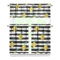 thumbnail image 1 of Yellow Fruit Print Kitchen Curtains - 3 Piece Set with Valance, Retro Lemon Lover Design for Modern Homes, 1 of 6