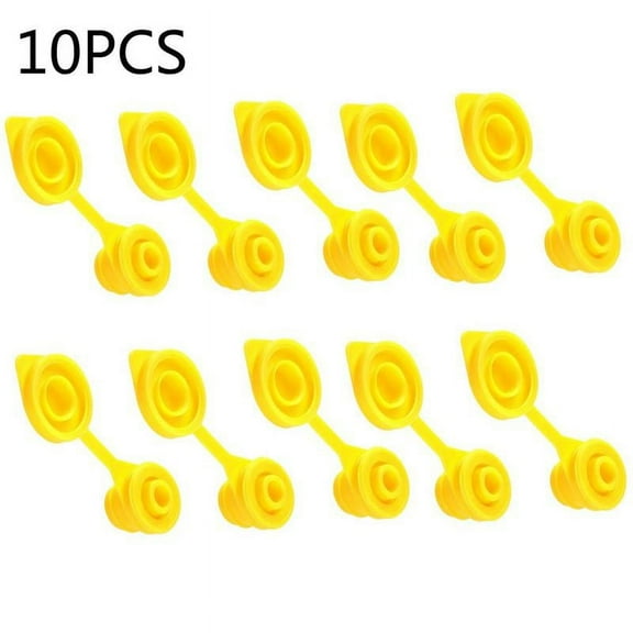 Yellow Fuel Tank Vent Hole Cap, 10 Pcs Replacement Fuel Vent Caps