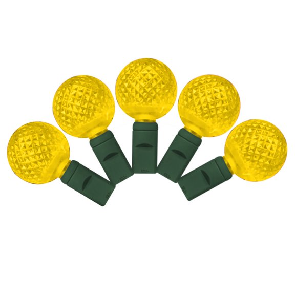 Yellow G25 LED Raspberry Christmas Light String, 25 Bulbs, 12.5 Ft Strand, Indoor/Outdoor Rated