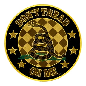 Yellow Gadsden Snake Patriotic Embroidered Patches