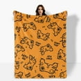 thumbnail image 1 of Yellow Gaming Fleece Blanket For Competitive Play Console Sofa Bed Travel Camping Polyester Throw Shipped From USA Soft Warm Comfortable Flannel Blanket Ideal For Family Friends, 1 of 9