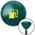 thumbnail image 1 of Yellow Gas Station Tank Green Retro Metal Flake Shift Knob with M16 x 1.5 Insert Brody, 1 of 1