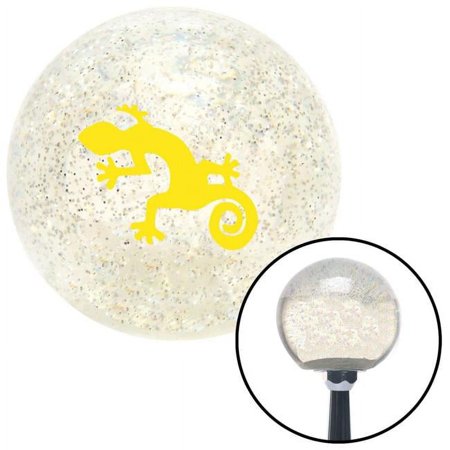 Yellow Gecko Clear Metal Flake Shift Knob with M16 x 1.5 Insert Shifter Auto Manual