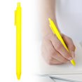 thumbnail image 1 of Yellow Gel Ink Pens 0.5mm Retractable Ballpoint Pens Smooth Writing Fine Point Click Pens Comfortable Grip Office Study Journaling Writing Pens 6 Pack, 1 of 7