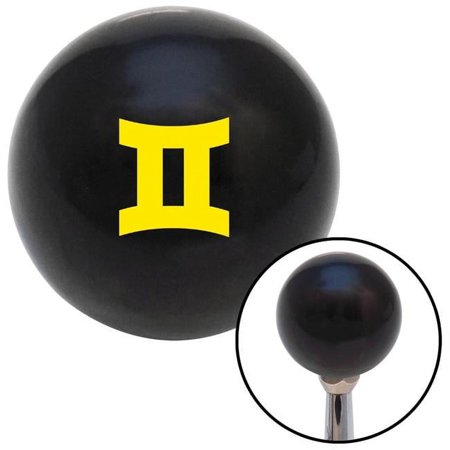 Yellow Gemini Black Shift Knob with M16 x 1.5 Insert Shifter Auto Manual Custom Brody