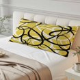 thumbnail image 1 of Yellow Geometric Body Pillow Cover, Pillowcase Protectors with Zipper, Breathable Decorative Throw Pillow Case Cover, Farmhouse Abstract Black White Striped Pillow Shams for Couch Sofa 20x54Inch, 1 of 8
