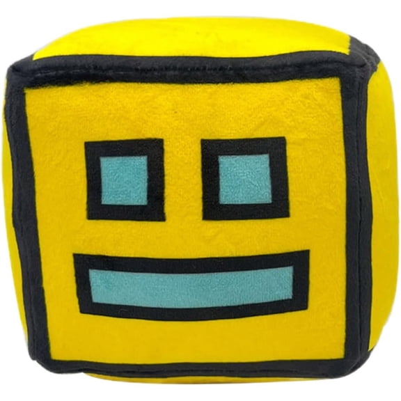 Yellow Geometric Cube Stuffed Plush Toy, Early Math Educational Play Doll, Kids Party Favor & All Occasion Birthday Present