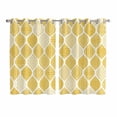 thumbnail image 1 of Yellow Geometric Kitchen Curtains Window Panels, Morocco Modern Abstract Plaid Art Insulated Window Treatment Curtain, Grommet Curtains for Bedroom/Living Room/Bathroom, 2 Piece 52"Wx72"L, 1 of 8