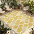 thumbnail image 1 of Yellow Geometric Outdoor Rug for Patio/Deck/Porch, Non-Slip Large Area Rug 4 x 6 Ft, Morocco Modern Abstract Plaid Art Indoor Outdoor Rugs Washable Area Rugs, Reversible Camping Rug Carpet Runner, 1 of 8
