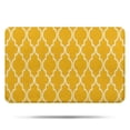 thumbnail image 1 of Yellow Geometric Quatrefoil Pattern Bathroom Rugs Mat,Non Slip Microfiber Bathroom Rug,Rubber Backing,Soft Bathroom Mats for Bathroom Floor,Tub and Shower,17x27in(43x68cm), 1 of 5