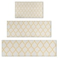 thumbnail image 1 of Yellow Geometric Quatrefoil Pattern Kitchen Rugs Sets Of 3,Kitchen Runner Rugs Non Skid Washable,Decorative Kitchen Floor Mats for Kitchen,Sink,Laundry,17"x30"+ 17"x47" + 17"x59", 1 of 6