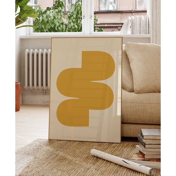 Yellow Geometric Single Element Wall Decor