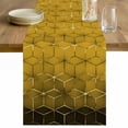 thumbnail image 1 of Yellow Geometric Table Runner 36 Inches Long Farmhouse Dress Scarves, Modern Abstract Art Ombre Dining Tablerunner for Coffee Table/Kitchen Island/Party Décor, Small 13" x 36", 1 of 8