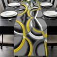 thumbnail image 1 of Yellow Geometric Table Runner 72 Inches Long, Gray Black Retro Abstract Stripes Lines Kitchen Coffee Dining Table Decoration for Home Party Birthday Wedding Home Decor 16x72 Inches, 1 of 8