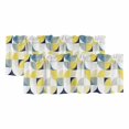 thumbnail image 1 of Yellow Geometric Valances for Windows, Middle Century Modern Abstract Art Light Filtering Kitchen Curtains, Rod Pocket Window Valance Curtains for Living Room Bedroom, 42" W x 18" L, 2 Panels, 1 of 9