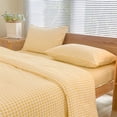 thumbnail image 1 of Yellow Gingham Queen Comforter Set, Yellow Plaid Bedding Set, Checked Bed Comforter 3 Pieces(Yellow Gingham, Queen), 1 of 7