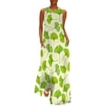 thumbnail image 1 of Yellow Ginkgo Biloba Dress Summer Leaves Print Street Style Boho Beach Long Dresses Ladies Pattern Kawaii Maxi Dress Large Size, 1 of 7