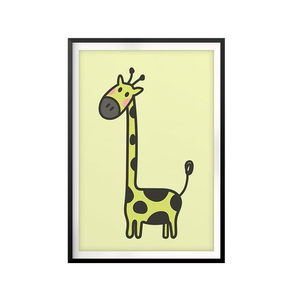 Yellow Giraffe 5 x 7 UNFRAMED Print Kids Wall Art