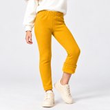Yellow Models Pic Yellow Girls Fleece Lined Leggings 2t, Elastic Waist Winter Warm Thick ...
