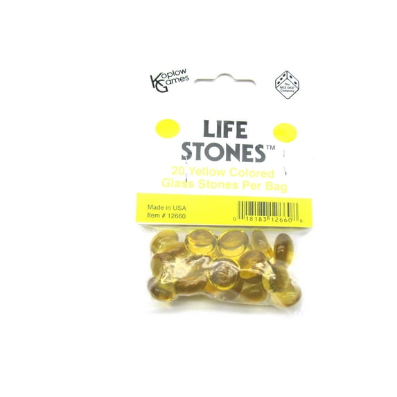Yellow Glass Gaming Stones 20ct Multi-Colored