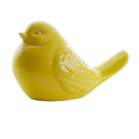 Yellow Glazed Ceramic Bird Figurine Decorative Bird Figurine, Outdoor Garden Bird Statue, Bird Sculpture for indoor and outdoor Use - home and garden Decor