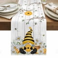 thumbnail image 1 of Yellow Gnomes Table Runner - 36 Inch Long, Kitchen Dining Table Runner Dresser Scarves, Spring Floral Bees Daisy Branches Wooden Farmhouse Decor for Coffee Tables Wedding Party Banquet, 1 of 8