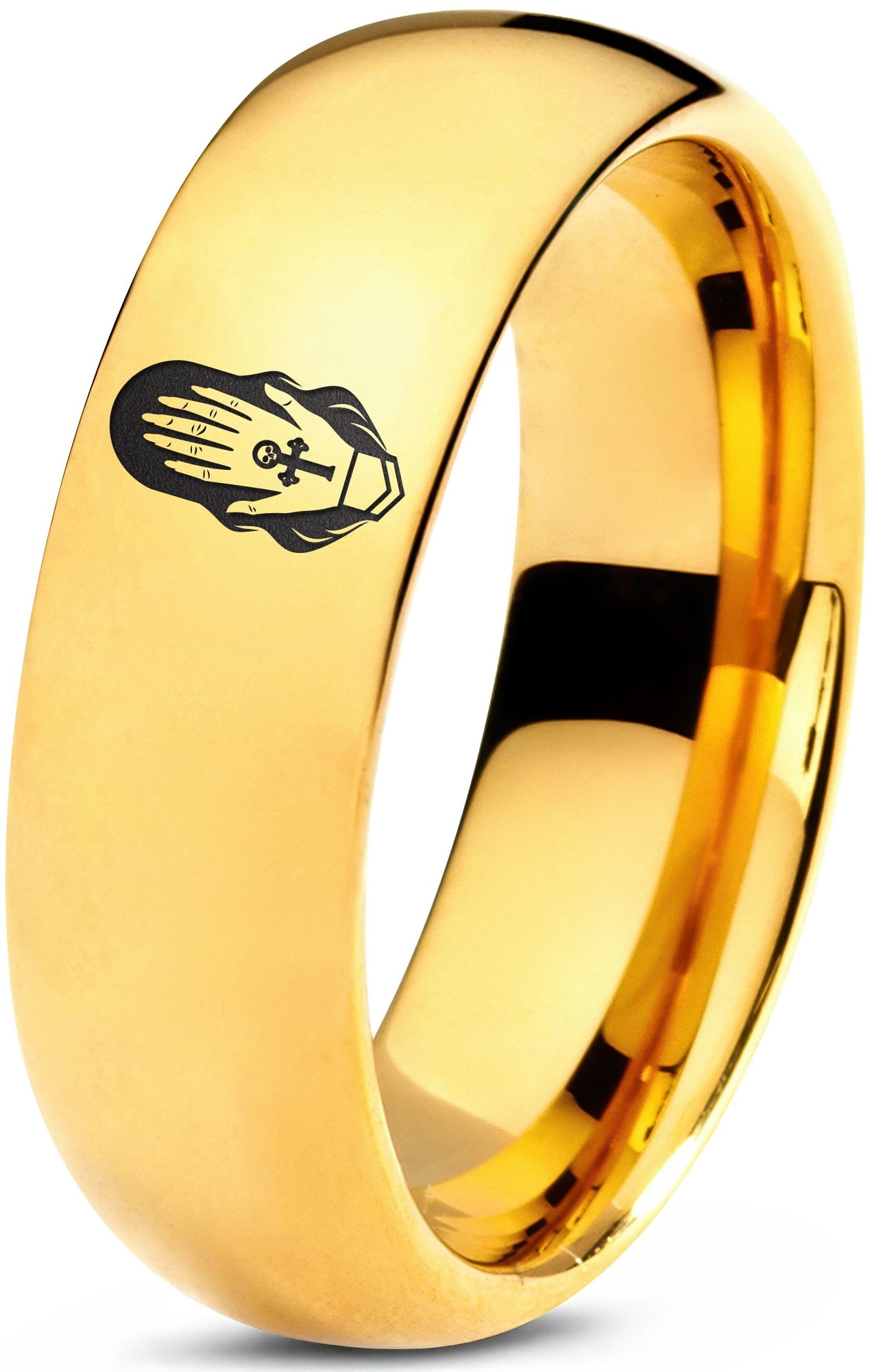 Gold Customary Rings Yellow Gold Custom Rings Graduation Tungsten Gamer Patterns Handwriting ...