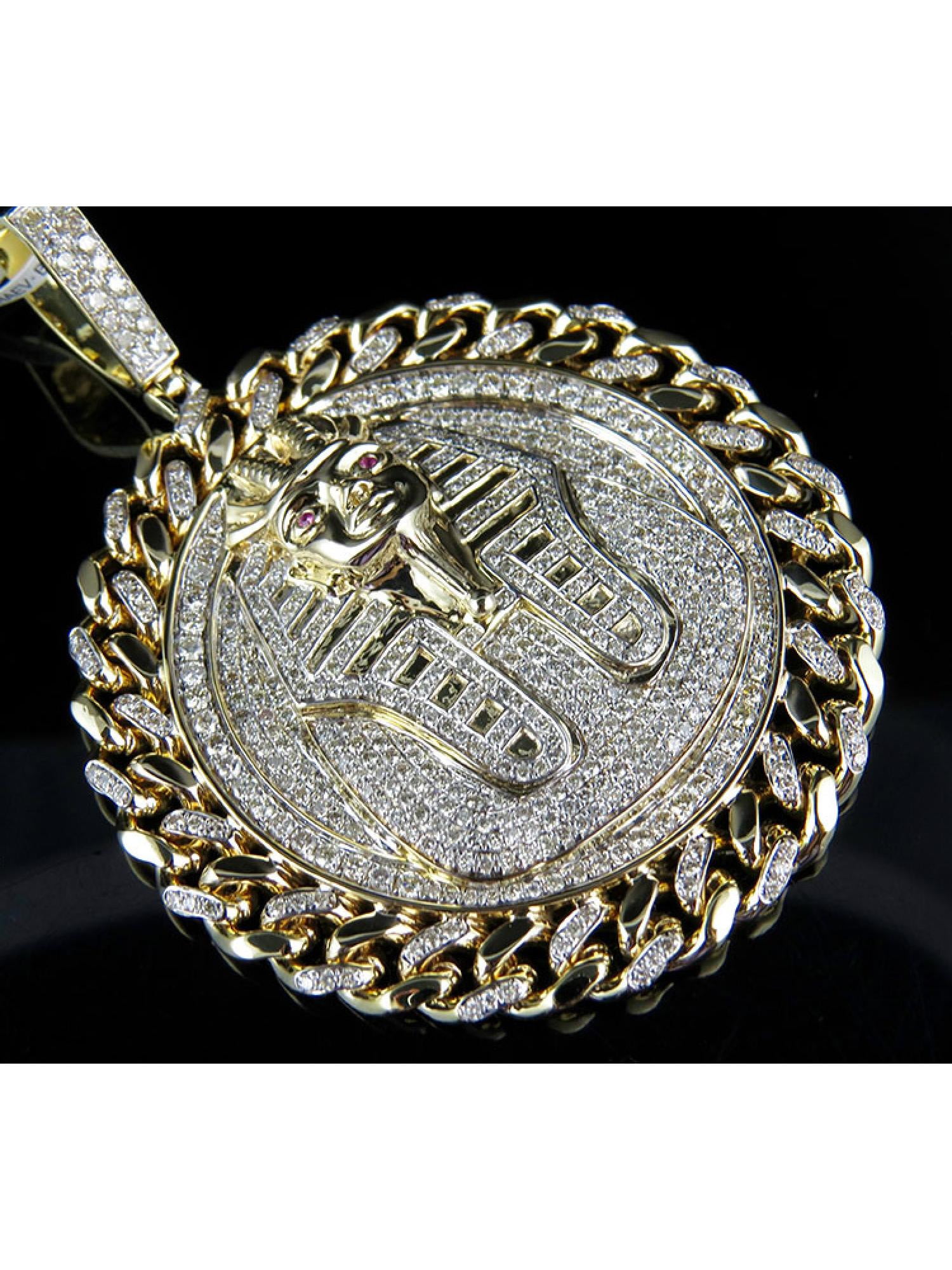 3 Diamonds 569 Pendant Necklaces Pharaoh Necklace Gold Plated Pharaonic -  Golden