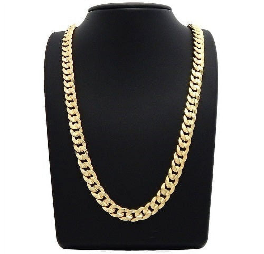 RMZ GOLD NYC Yellow Gold FIlled Thick Cuban Chain 24 inch
