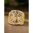 thumbnail image 1 of Yellow Gold Filigree Statement Ring For Women Fashion Jewelry, 1 of 19