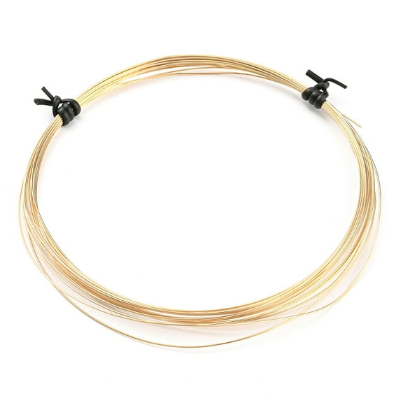 Yellow Gold Filled Craft Wire Half Hard Round Real 14K Gold Filled 25 Gauge(0.45mm) about 14.76 Feet(4.5m)/Roll