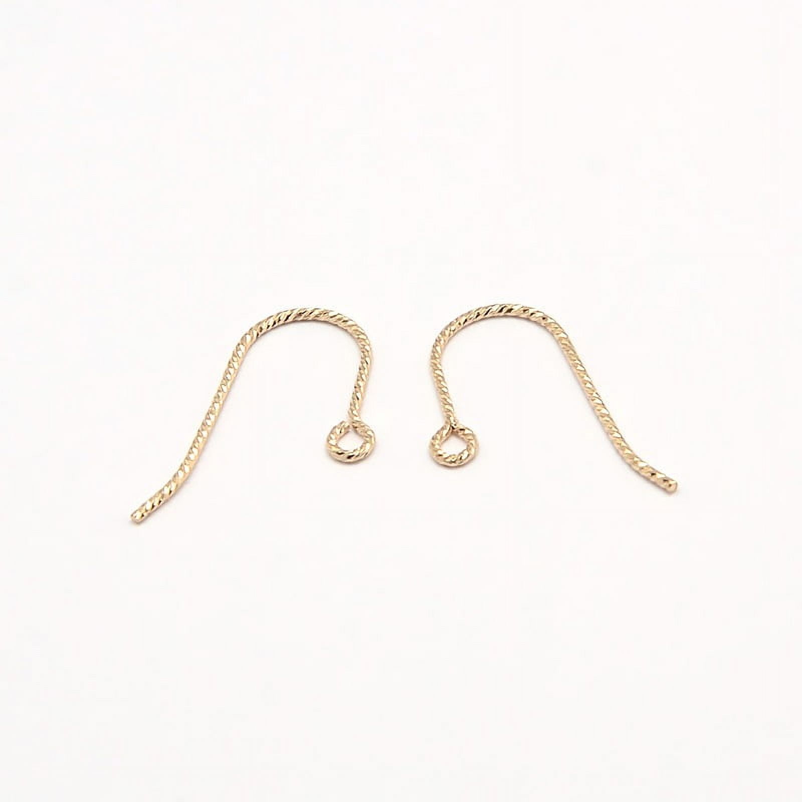 Yellow Gold Filled Earring Hooks with Horizontal Loop 1/20 14K Gold Filled Cadmium Free & Nickel Free & Lead Free 17x12mm Hole: 1mm 21 Gauge Pin: 0.7mm