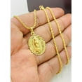 thumbnail image 1 of Yellow Gold Filled Virgen de Guadalupe Necklace for Womens Mens 26x18mm/ Dainty Necklace for Everyday / Cadena de la Guadalupe en Oro Unisex, 1 of 11