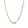 thumbnail image 1 of Yellow Gold Flash Plated Sterling Silver Paperclip Necklace, 1 of 6