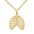thumbnail image 1 of Yellow Gold Human Rib Cage Anatomy Pendant Necklace :  14K  Pendant with 22" chain, 1 of 1