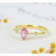 thumbnail image 1 of Yellow Gold Over Natural Pink Sapphire And Moissanite Engagement Gift Ring, 1 of 4