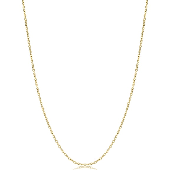 KoolJewelry Yellow Gold Over Sterling Silver Cable Chain Necklace (1.2 mm, 30 inch)