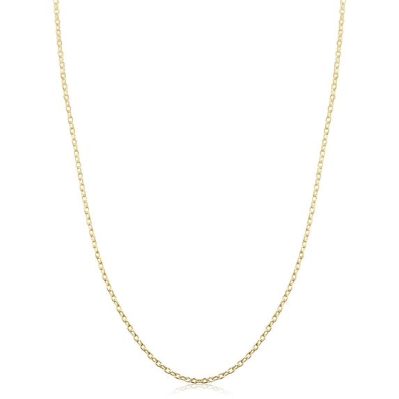 KoolJewelry Yellow Gold Over Sterling Silver Cable Chain Necklace (1.6 mm, 18 inch)