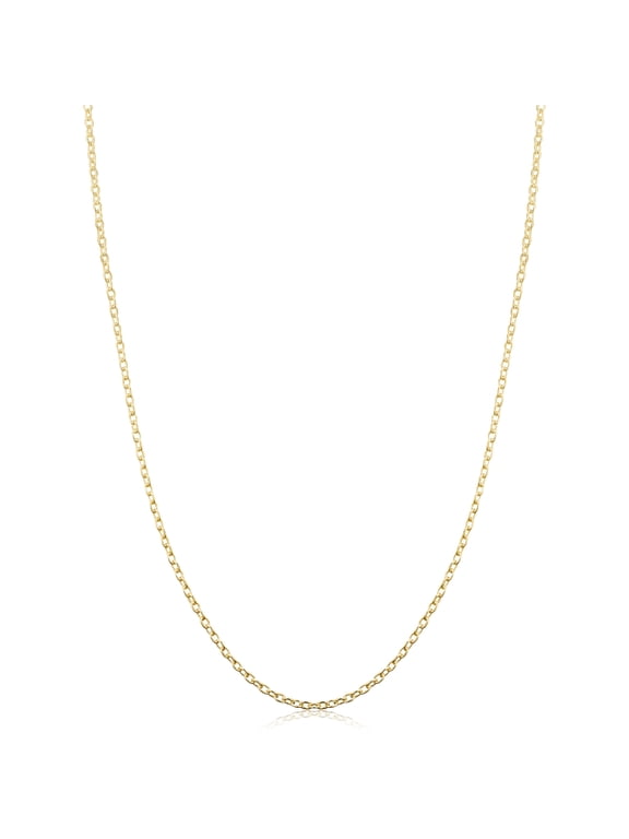 KoolJewelry Yellow Gold Over Sterling Silver Cable Chain Necklace (1.6 mm, 22 inch)