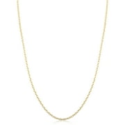KoolJewelry Yellow Gold Over Sterling Silver Cable Chain Necklace 1.6 mm, 24 inch