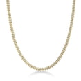 thumbnail image 1 of Yellow Gold Plated 925 Sterling Silver 4.2MM Miami Cuban Chain Necklace - 24", 1 of 8