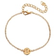 thumbnail image 1 of Yellow Gold Plated All 26 Letter Alphabet Initial Disc Adjustable Bracelet/Anklet, Giorgio Bergamo C, 1 of 6