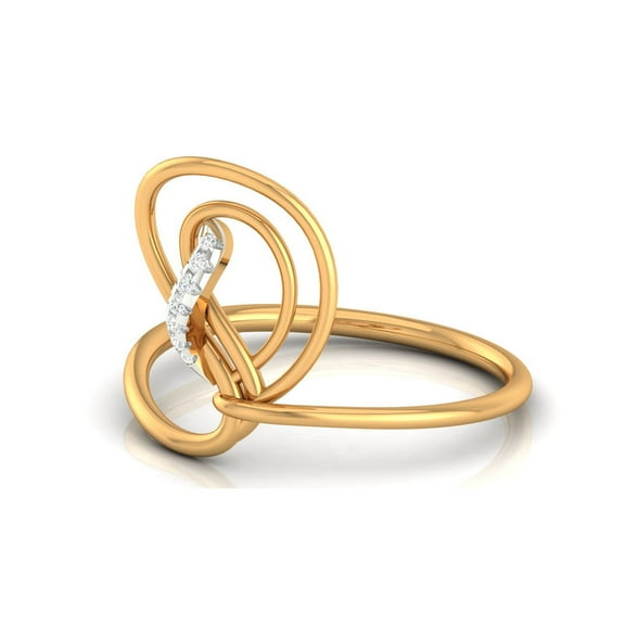 Yellow Gold Plated Ring,Moissanite Ring For Women,Sterling Silver Ring Size 5