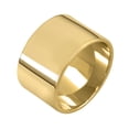 thumbnail image 1 of Yellow Gold Plated Wide Chunky Cigar Band Ring for Women in Polished Finish - Size 8, 1 of 3