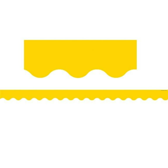 Yellow Gold Scalloped Border Trim - Pack of 6