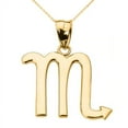 thumbnail image 1 of Yellow Gold Scorpio November Zodiac Sign Pendant Necklace, 1 of 1