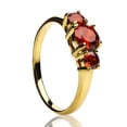 thumbnail image 1 of Yellow Gold Solitaire Ring - Ruby Wedding Ring - Anniversary Ring - Engagement Ring - Titanium Ring, 6, 1 of 3