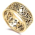 thumbnail image 1 of Yellow Gold-Tone Plated Sterling Silver Celtic Wicca Design Ring, 1 of 3