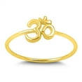 thumbnail image 1 of Yellow Gold-Tone Plated Sterling Silver Om Sign Wire Ring, 1 of 3
